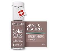 PODERM Vernis Mycose à Ongles - Swiss Made | Couleur Taupe - 8ML | Antifongique au Tea Tree, Silicium & Biotine | Renforce, Répare & Camoufle les Ongles Jaunes et Abîmés | Créé par une Podologue