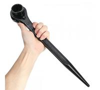 Podger Spanner liquet Podger, Clés à érection en acier Échafaudage Outils de ouille à cliquet pour réparation de voiture, menuiserie (19-21 mm)