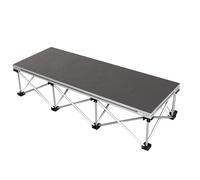 podium 122x37CM Marchepied Pliant Pour La Scène, Marches Portatives Pour Les Événements Plate-forme De Scène, 20 40 60 Cm De Hauteur Marches De Scène Modulaires Antidérapantes Assemblées(H 20CM/7.9IN)
