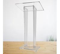 Podium classique avec large surface de lecture et butée de bord - Lutrin stable pour salle de classe, église, concert, discours - Assemblage facile, design clair, qualité durable