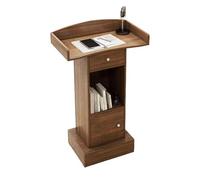 Podium classique en bois avec tiroir - 106,7 cm - Pupitre portable pour églises, séminaires, mariages, hôtels et salles de classe - Chaire élégante pour événements