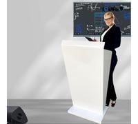 Podium de conférence en Acrylique, Support de Podium de Mariage d'église avec butée de Bord et Bureau incliné, Bureau de réception Debout pour Restaurant/Entreprise (Couleur : Noir)
