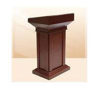 Podium de conférence en bois pour présentations - Design antidérapant - Forte capacité de charge - Lutrin professionnel pour parler en public - Rouge