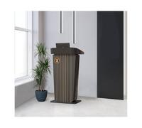 Podium de conférence portable gris avec étagère Sto - Lutrin spacieux pour événements - Support de parole professionnel idéal pour les réunions et les présentations