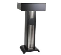 Podium de présentation en bois robuste - Lutrin sur pied avec base en acier inoxydable pour conférences, services religieux, discours politiques et événements d'auditorium