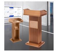 Podium d'église avec large étagère de rangement pour bureau, école et conférence 59 x 47 x 112 cm finition or rose élégante