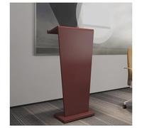 Podium d'église en bois rouge durable avec armoire de rangement - Lutrin debout pour parler, dispose de trous de fil pour une gestion facile des câbles, parfait pour les événements et les services