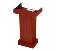 Podium d'église portable en bois avec pupitre réglable - Table de conférence moderne - Chaire de sol simple pour culte et événements