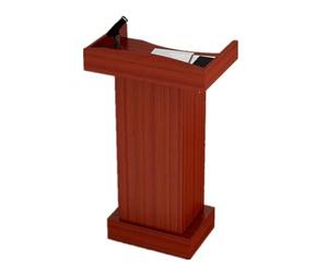 Podium d'église portable en bois avec pupitre réglable - Table de conférence moderne - Chaire de sol simple pour culte et événements