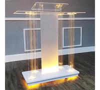 Podium d'église, pupitre en acrylique transparent avec roulettes et plateforme de lecture verticale pour églises et salles de classe