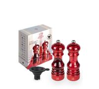 Podium Duo moulin poivre et moulin sel acryl rouge 18 cm Peugeot