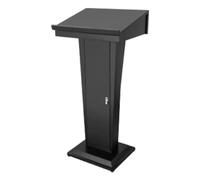Podium en acier inoxydable avec inclinaison réglable pour conférence, hôtel et église. Pupitre noir élégant pour les conférences et les présentations