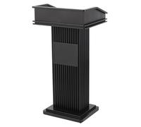 Podium en acier inoxydable avec rangement - Podium sur pied personnalisable avec logo et texte pour séminaire, église et école