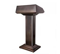 Podium en acier inoxydable - Lutrin durable pour salle de classe, église et concerts - Support de présentation professionnel pour prise de parole en public et événements, design stable et élégant