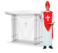 Podium en acrylique transparent, bureau de réception de luxe pour église et école, bureau d'accueil de consultation, grand lutrin pour événements et présentations