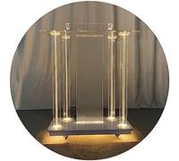 Podium En Acrylique Transparent, Pupitre Mobile Lutrins Avec Roulettes | Multifonctionnelle Debout Support De Lutrins Pour Salle De Classe Lecture Bureau Église Mariages, Chaire D'eglise(Podium A)