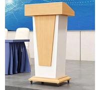 Podium en Bois à roulettes Support de Podium en Bois Étagère de Rangement réglable for Restaurants, églises, séminaires et écoles(A1)