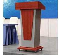 Podium en Bois à roulettes Support de Podium en Bois Étagère de Rangement réglable for Restaurants, églises, séminaires et écoles(C2)
