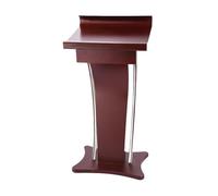 Podium en bois avec déflecteur - Lutrin inclinable réglable pour église, école, bureau et conférences - Assemblage facile, design professionnel pour présentations et événements