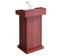 Podium en Bois avec Espace Ouvert, pupitre sur Pied et sur Pied pour Enseignants, Table de conférence, Podium d'accueil pour hôtels, élégant Design Marron