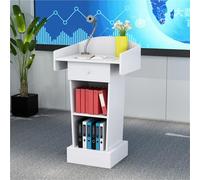 Podium en bois avec support robuste pour enseigner les services de l'église Spes en classe, parfait pour les présentations et les événements