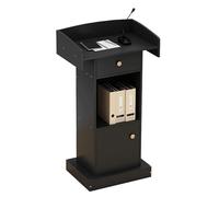 Podium en bois avec tiroir et étagère de rangement - Lutrin polyvalent pour bureau, église, école, conférences de presse et discours - Mobilier élégant et fonctionnel
