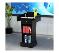 Podium en bois blanc - Lutrin de sol polyvalent pour églises, salles de classe, événements et présentations - Chaire avec tiroir de rangement pour une meilleure participation et nization