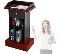 Podium en bois - Bureau de discours moderne pour cérémonies, salles de classe et banquets - Bureau de réception élégant et de bienvenue - Design simple pour des présentations efficaces