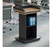 Podium en bois de qualité supérieure avec tiroir, chaire d'église de 107 cm de hauteur, roulettes et armoire de rangement, idéal pour les églises, les restaurants, les mariages et les événements