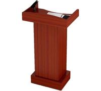 Podium en bois - Lutrin réglable avec tiroir, idéal pour les présentations, les discours d'église, les ordres en public, design en bois durable et élégant