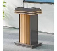 Podium en bois pour conférences, chaire d'église, présentation au bureau et à l'école, assemblage facile, support de haut-parleur surélevé, design robuste et élégant