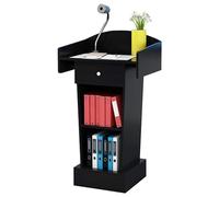 Podium en bois pour conférences et présentations - Support pédagogique multimédia, bureau d'enseignant pour bureaux et salles de classe, chaire d'église, plate-forme de haut-parleur, hauteur réglable