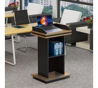 Podium en bois pour église et bureau. Lutrin portable pour réunions et discours. Parfait pour les salles de classe et les événements, hauteur réglable et design robuste