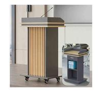 Podium en bois pour présentations, pupitre d'église, support de lecture stable pour conférences, mariages, salles de classe, type grille avec roulettes à tiroir
