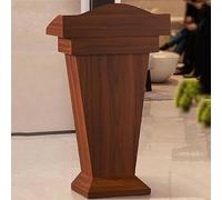 Podium en bois robuste pour présentations, conférences et événements - Étagères de rangement, idéal pour les restaurants, les mariages, les salles de classe et les auditoriums (style 1)