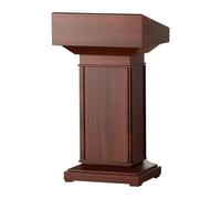 Podium en bois rouge pour présentations, conférences, église, salle de classe et conférences - Chaire robuste pour discours de mariage et prise de parole en public