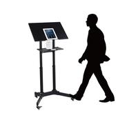 Podium mobile avec roues - Pupitre portable pour enseignant et conférence - Pour événements de parole en public, conférences - Polyvalent et facile à déplacer pour n'importe quel environnement