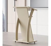 Podium mobile avec roues - Support de haut-parleur autonome en bois massif, lutrin multifonction portable pour événements, conférences et réceptions (couleur : A)