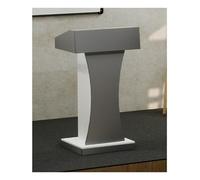 Podium mobile en bois blanc pour présentations et conférences - Présentoir élégant pour bureau, école, église et événements - lutrin polyvalent pour parler en public