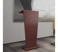 Podium Mobile en Bois Podium Moderne À roulettes avec étagère de Rangement for Bureaux salles de réunion salles de t églises(Red)