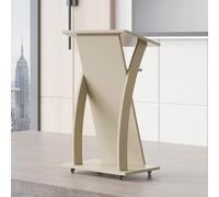 Podium Mobile Moderne de Forme incurvée avec Tablette Support de pupitre en Bois avec Roues métalliques for Bureaux, salles de t églises(3)