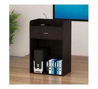 Podium mobile multifonction pour églises, salles de classe, conférences et événements - Bureau de réception réglable au sol, chaire en teck pour mariages et présentations