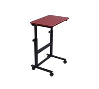 Podium mobile portable pour conférences, hauteur réglable de 89,9 cm à 130 cm, idéal pour les étudiants et les enseignants, facile à déplacer, bureau à domicile, bureau d'écriture (beige et rouge)