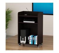 Podium mobile pour églises, événements et salles de classe - Pupitre polyvalent en teck pour conférences et mariages, bureau de réception debout élégant et design élégant