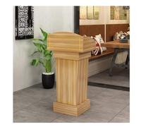 Podium Plate-Forme de Lecture Pupitres En Bois Robustes, Support De Podium, Chaire D'église Avec Tiroir Et Grand Espace Rangement Pour Bureau, Hôtel, Restaurant Support de Présentation(Light Walnut)