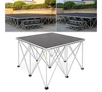 podium Plateforme de scène pliable et portable, Élévateur de scène connectable pour événements, spectacles de chanteurs et concerts, Léger et facile à monter