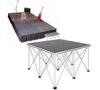 podium Plateforme de scène pliante portable robuste, 20 40 60 80 cm de hauteur, antidérapante, facile à installer pour les mariages, les concerts(Square,H 31.5in/80cm)