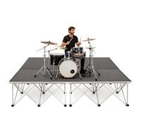 podium Plateforme de scène portable 20/39/48 po Élévateur de scène modulaire et connectable avec pieds pliables Pour chanteurs et musiciens en direct(H 15.7in/40cm,30x30cm/12x12")
