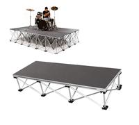 podium Plateforme de scène portable, 30 39 50 100 122 cm Élévateur de scène pliable en aluminium Avec surface antidérapante Pour mariages, concerts, fêtes(40 cm/15.7 in,39x100cm/15x39")