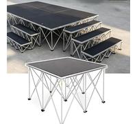 podium Plateforme de scène portable intérieure/extérieure avec pieds pliables, Élévateur de scène modulaire connectable, Scène antidérapante pour concerts